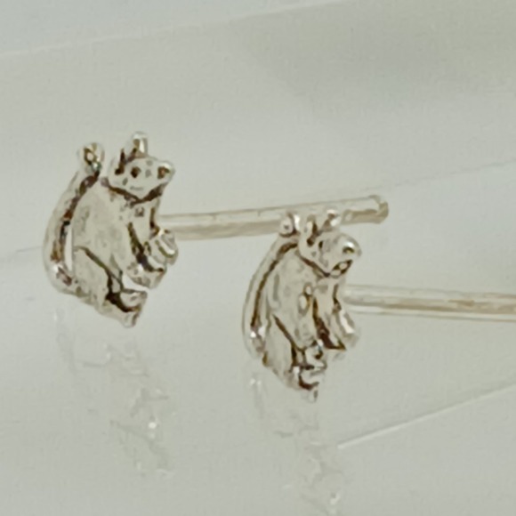 925 Sterling Silver Mouse Stud Earrings Tiny Animal Rodent Post Jewelry NEW - Picture 7 of 13